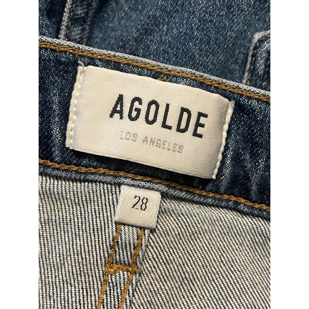 AGOLDE Merrel Jeans Women Size 28 High Rise Straight Leg Organic Cotton - Picture 3 of 6